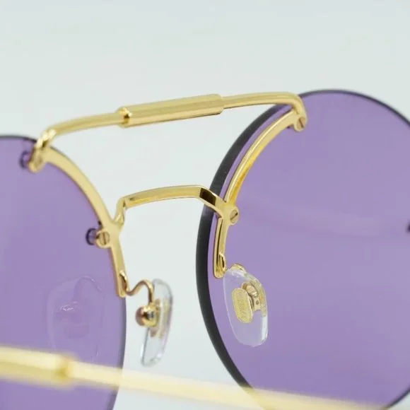 FINAL PRICE NEW VERSACE VE2244 100269 ROUND VIOLET SUNGLASSES - Picture 4 of 10